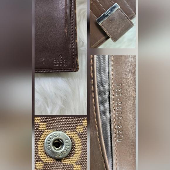 Gucci Vintage Brown and Tan Monogram Long Wallet - Picture 15 of 17